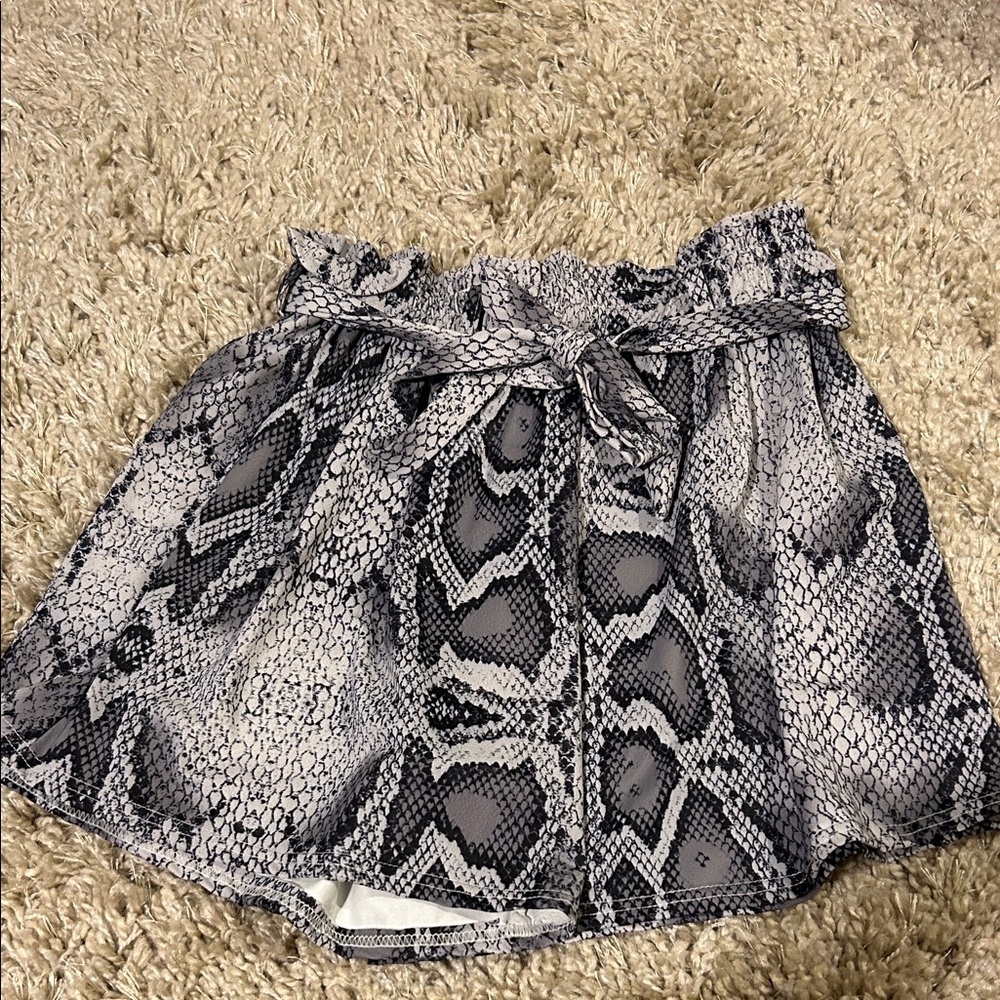 Chic Snakeskin Shorts